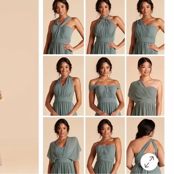 Birdy Grey Grace convertible dress size XXL in Chiffon Taupe - Picture 4 of 12